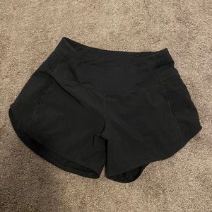 black lululemon speed up shorts